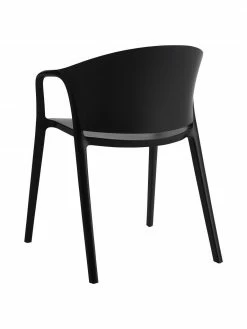 Chaise plastique noir Monti, 2 pièces, larg. 56 x prof. 54 cm -Salle à manger Soldes Chaise plastique noir Monti 2 pieces 4