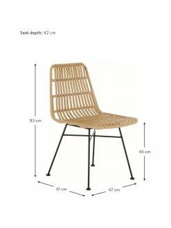 Westwing Collection Chaise polyrotin Costa, 2 pièces, larg. 47 x prof. 61 cm -Salle à manger Soldes Chaise polyrotin Costa 2 pieces 3