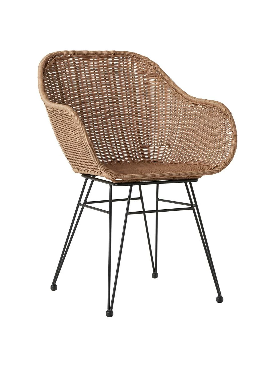 Westwing Collection Chaise polyrotin Costa, 2 pièces, larg. 57 x prof. 58 cm 3 Westwing Collection Chaise polyrotin Costa, 2 pièces, larg. 57 x prof. 58 cm