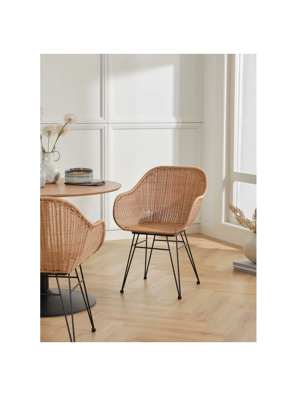 Westwing Collection Chaise polyrotin Costa, 2 pièces, larg. 57 x prof. 58 cm 4 Westwing Collection Chaise polyrotin Costa, 2 pièces, larg. 57 x prof. 58 cm – Image 2