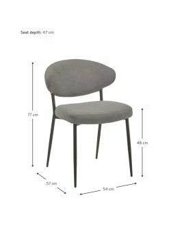 Westwing Collection Chaise rembourrée Adele, 2 pièces, larg. 54 x prof. 57 cm -Salle à manger Soldes Chaise rembourree Adele 2 pieces 3