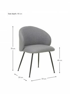 Westwing Collection Chaise rembourrée Minna, 2 pièces, larg. 57 x prof. 56 cm -Salle à manger Soldes Chaise rembourree Minna 2 pieces 2