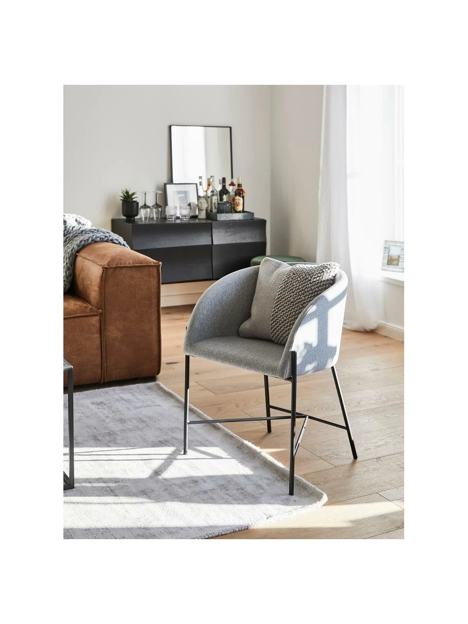 Chaise rembourrée Nelson, larg. 56 x prof. 54 cm 5 Chaise rembourrée Nelson, larg. 56 x prof. 54 cm – Image 3