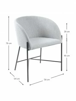 Chaise rembourrée Nelson, larg. 56 x prof. 54 cm 11 Chaise rembourrée Nelson, larg. 56 x prof. 54 cm -Salle à manger Soldes Chaise rembourree Nelson 3