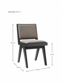Westwing Collection Chaise rembourrée Sissi, larg. 46 x prof. 56 cm -Salle à manger Soldes Chaise rembourree Sissi 10