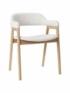 Westwing Collection Chaise rembourrée à accoudoirs Santiano, larg. 58 x prof. 58 cm