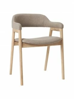 Westwing Collection Chaise rembourrée à accoudoirs Santiano, larg. 58 x prof. 58 cm