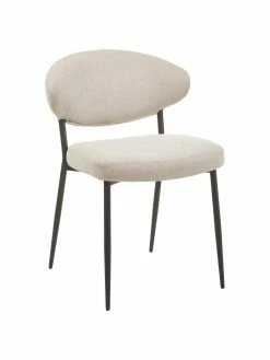 Westwing Collection Chaise rembourrée beige Adele, 2 pièces, larg. 54 x prof. 57 cm