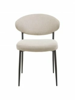 Westwing Collection Chaise rembourrée beige Adele, 2 pièces, larg. 54 x prof. 57 cm -Salle à manger Soldes Chaise rembourree beige Adele 2 pieces 4