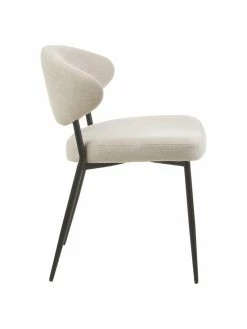 Westwing Collection Chaise rembourrée beige Adele, 2 pièces, larg. 54 x prof. 57 cm -Salle à manger Soldes Chaise rembourree beige Adele 2 pieces 5