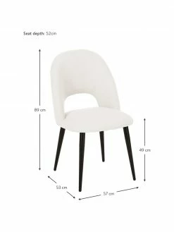 Westwing Collection Chaise rembourrée beige Rachel, larg. 53 x prof. 57 cm -Salle à manger Soldes Chaise rembourree beige Rachel 3