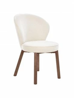 Westwing Collection Chaise rembourrée blanc crème Serena, larg. 55 x prof. 63 cm