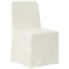 Westwing Collection Chaise rembourrée blanc crème avec housse Russell, larg. 47 x haut. 86 cmDisponibilité limitée -Salle à manger Soldes Chaise rembourree blanc creme avec housse Russell
