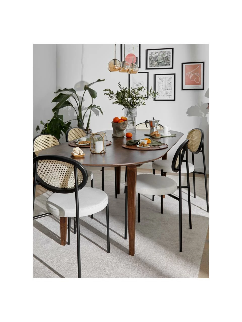 Westwing Collection Chaise rembourrée cannage Niko, 2 pièces, larg. 54 x haut. 84 cm 4 Westwing Collection Chaise rembourrée cannage Niko, 2 pièces, larg. 54 x haut. 84 cm – Image 2