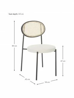 Westwing Collection Chaise rembourrée cannage Niko, 2 pièces, larg. 54 x haut. 84 cm 11 Westwing Collection Chaise rembourrée cannage Niko, 2 pièces, larg. 54 x haut. 84 cm -Salle à manger Soldes Chaise rembourree cannage Niko 2 pieces 3