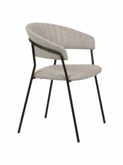 Kare Design Chaise rembourrée gris clair Belle, 2 pièces, larg. 57 x prof. 54 cm -Salle à manger Soldes Chaise rembourree gris clair Belle 2 pieces 2