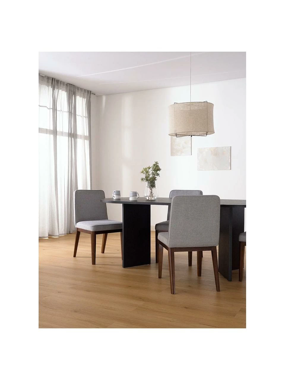 Westwing Collection Chaise rembourrée grise Koga, larg. 47 x haut. 86 cm 4 Westwing Collection Chaise rembourrée grise Koga, larg. 47 x haut. 86 cm – Image 2