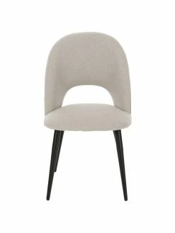 Westwing Collection Chaise rembourr&eacute;e grise Rachel, larg. 53 x prof. 57 cm -Salle à manger Soldes Chaise rembourree grise Rachel 3