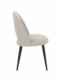 Westwing Collection Chaise rembourr&eacute;e grise Rachel, larg. 53 x prof. 57 cm -Salle à manger Soldes Chaise rembourree grise Rachel 4