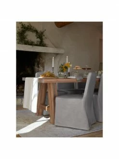 Westwing Collection Chaise rembourrée grise avec housse Russell, larg. 47 x haut. 86 cm 9 Westwing Collection Chaise rembourrée grise avec housse Russell, larg. 47 x haut. 86 cm -Salle à manger Soldes Chaise rembourree grise avec housse Russell 1