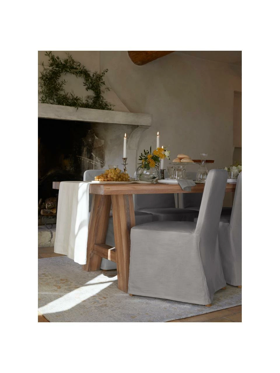 Westwing Collection Chaise rembourrée grise avec housse Russell, larg. 47 x haut. 86 cm 4 Westwing Collection Chaise rembourrée grise avec housse Russell, larg. 47 x haut. 86 cm – Image 2