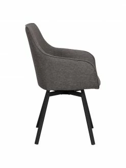 Rowico Chaise rembourrée grise avec pieds en métal Alison, larg. 58 x prof. 59 cmSeulement 1 produit disponible -Salle à manger Soldes Chaise rembourree grise avec pieds en metal Alison 4