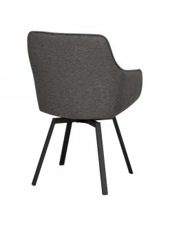 Rowico Chaise rembourrée grise avec pieds en métal Alison, larg. 58 x prof. 59 cmSeulement 1 produit disponible -Salle à manger Soldes Chaise rembourree grise avec pieds en metal Alison 5