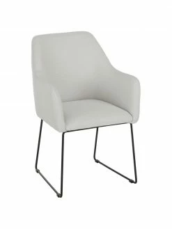 Westwing Collection Chaise rembourrée moderne blanc crème Isla, larg. 60 x prof. 62 cm