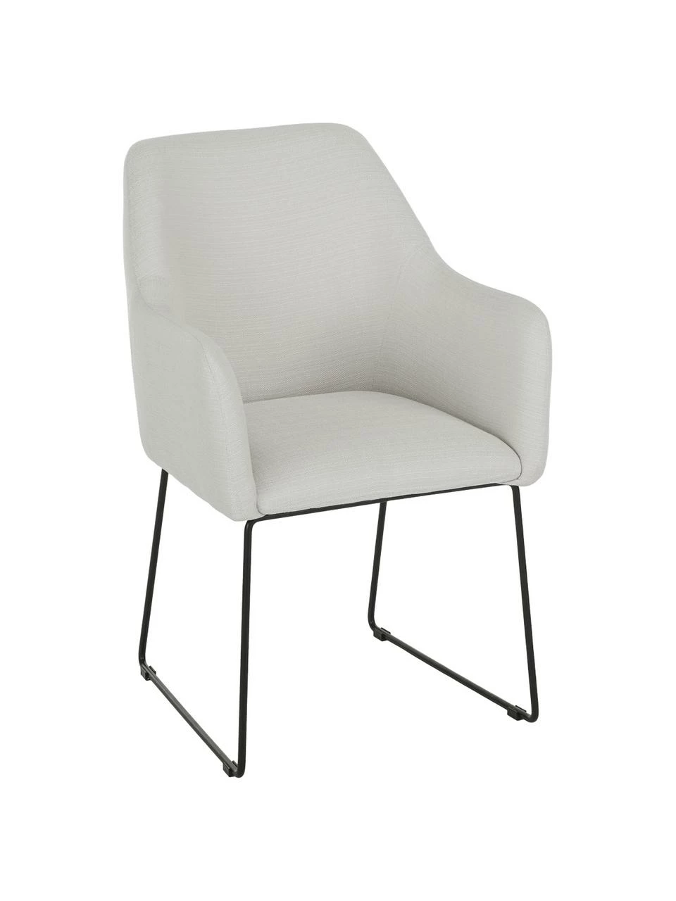 Westwing Collection Chaise rembourrée moderne blanc crème Isla, larg. 60 x prof. 62 cm 3 Westwing Collection Chaise rembourrée moderne blanc crème Isla, larg. 60 x prof. 62 cm