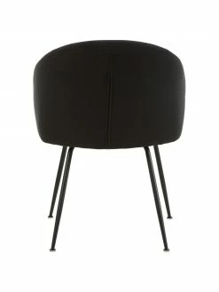 Westwing Collection Chaise rembourrée noire Luisa, 2 pièces, larg. 59 x prof. 58 cm -Salle à manger Soldes Chaise rembourree noire Luisa 2 pieces 5