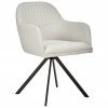 Westwing Collection Chaise rembourrée pivotante à accoudoirs Lola, larg. 58 x prof. 53 cm -Salle à manger Soldes Chaise rembourree pivotante a accoudoirs Lola 6