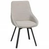 Rowico Chaise rembourrée pivotante grège pieds en métal Alison, larg. 51 x prof. 57 cm -Salle à manger Soldes Chaise rembourree pivotante grege pieds en metal Alison