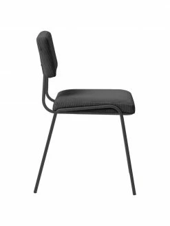 Westwing Collection Chaise rembourrée velours côtelé gris Mats, 2 pièces, larg. 50 x haut. 80 cm 12 Westwing Collection Chaise rembourrée velours côtelé gris Mats, 2 pièces, larg. 50 x haut. 80 cm -Salle à manger Soldes Chaise rembourree velours cotele gris Mats 2 pieces 4