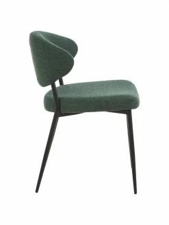 Westwing Collection Chaise rembourrée verte Adele, 2 pièces, larg. 54 x prof. 57 cm -Salle à manger Soldes Chaise rembourree verte Adele 2 pieces 4