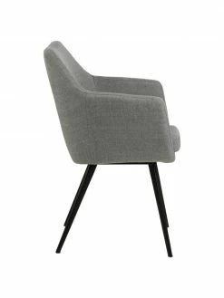 Chaise scandinave grise pieds en bois Nora, larg. 58 x prof. 58 cm -Salle à manger Soldes Chaise scandinave grise pieds en bois Nora 5