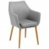 Chaise scandinave pieds en bois Nora, larg. 58 x prof. 58 cm -Salle à manger Soldes Chaise scandinave pieds en bois Nora
