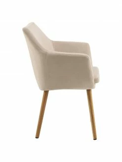 Chaise scandinave pieds en bois Nora, larg. 58 x haut. 58 cm -Salle à manger Soldes Chaise scandinave pieds en bois Nora 11