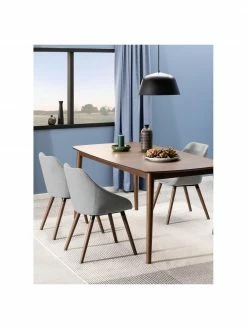 Chaise scandinave pieds en bois Nora, larg. 58 x prof. 58 cm -Salle à manger Soldes Chaise scandinave pieds en bois Nora 2