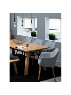 Chaise scandinave pieds en bois Nora, larg. 58 x prof. 58 cm -Salle à manger Soldes Chaise scandinave pieds en bois Nora 3