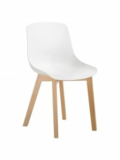 Westwing Collection Chaise scandinave plastique Dave, 2 pièces, larg. 46 x haut. 52 cm