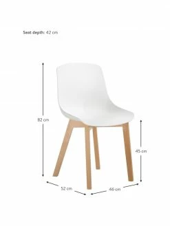 Westwing Collection Chaise scandinave plastique Dave, 2 pièces, larg. 46 x haut. 52 cm -Salle à manger Soldes Chaise scandinave plastique Dave 2 pieces 3