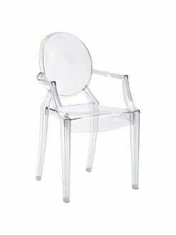 Kartell Chaise transparente en plastique Louis Ghost, larg. 54 x prof. 55 cm