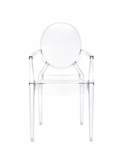 Kartell Chaise transparente en plastique Louis Ghost, larg. 54 x prof. 55 cm -Salle à manger Soldes Chaise transparente en plastique Louis Ghost 3