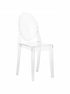 Kartell Chaise transparente en plastique Victoria Ghost, larg. 38 x prof. 52 cm