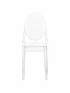 Kartell Chaise transparente en plastique Victoria Ghost, larg. 38 x prof. 52 cm -Salle à manger Soldes Chaise transparente en plastique Victoria Ghost 3