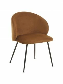 Westwing Collection Chaise velours rembourré Luisa, 2 pièces, larg. 59 x prof. 58 cm