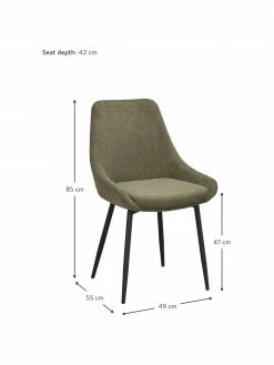 Rowico Chaise verte rembourrée Sierra, 2 pièces, larg. 49 x prof. 55 cm -Salle à manger Soldes Chaise verte rembourree Sierra 2 pieces 2