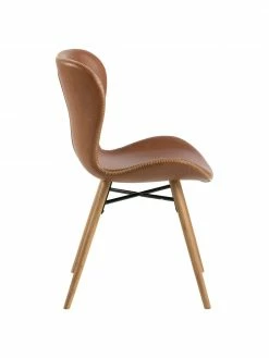 Chaises en cuir synthétique rembourrées Batilda, 2 pièces, larg. 47 x prof. 53 cm -Salle à manger Soldes Chaises en cuir synthetique rembourrees Batilda 2 pieces 4