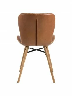 Chaises en cuir synthétique rembourrées Batilda, 2 pièces, larg. 47 x prof. 53 cm -Salle à manger Soldes Chaises en cuir synthetique rembourrees Batilda 2 pieces 5