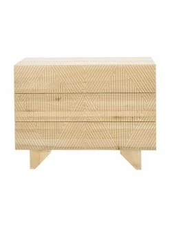 Westwing Collection Commode bois de chêne massif avec tiroirs Louis, larg. 100 x haut. 75 cm -Salle à manger Soldes Commode bois de chene massif avec tiroirs Louis 4